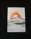 ART + INK  //sunset, mountains, water//