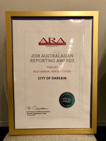 2018 ARAs: Finalist - Best Annual Report Cover
