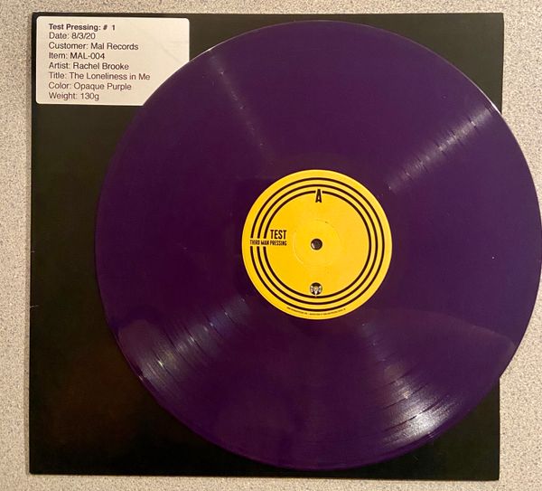 Pre-Order Vinyl Test Pressing Brooke