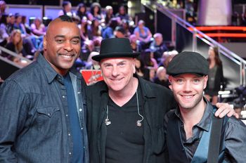 Jay with "The Voice" Band members
