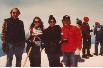 On top of Mt. Hood in Oregon. May 18, 1980. The day Mt. St. Helen's erupted!!! Quite a day.
