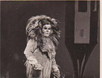 Playing the Cowardly Lion in HighSchool.

