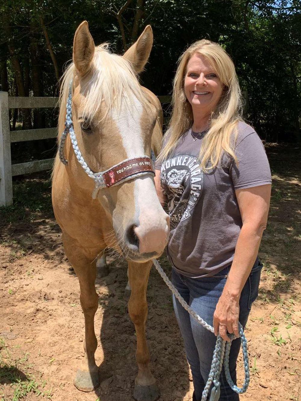 Colonels Pocket Pony enjoying her new home with Bridget in east Texas!