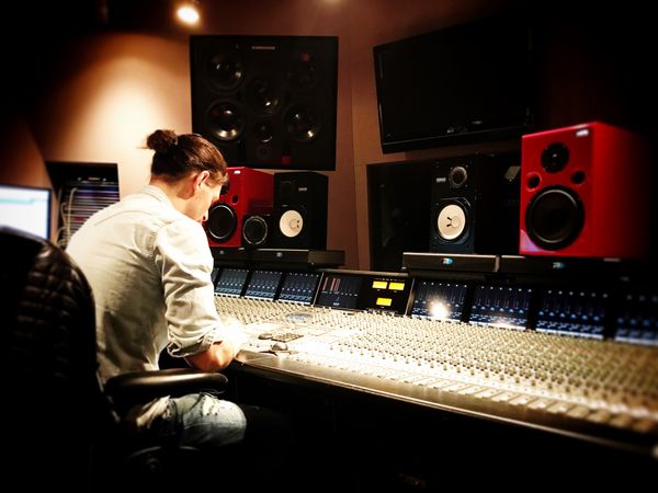 Nicholas Max working on his debut project at Germano Studios the Hit Factory, NYC.