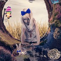 Alice in the rabbit hole (20x30 Forex)