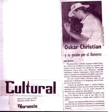 Cultural Event in the art forum in mazatlan 31.07.2002.
