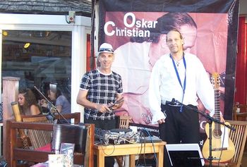 live event in bonifacio au port, corsica, france 08.2010, as duett with percussion (antonello), guitar (o. christian)
