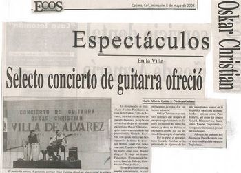 cultural concert in duett with gerardo escobar en colima, mx. april 2004
