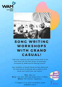 Songwriting Workshop Series with Grand Casual