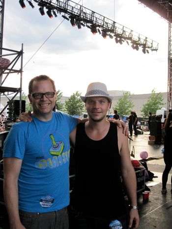 Josh Freese of Weezer backstage at Ottawa Bluesfest.
