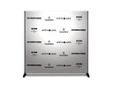 10ft X 8ft Telescopic Backdrop Stand with 8ft X 8ft 13oz vinyl Banner with 4" Pockets Top and Bottom