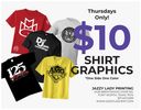 $10 T-SHIRT THURSDAY SPECIAL