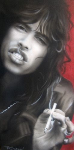 S.Tyler -2010 Acrylic on Canvas 12'' x 24'' (sold)
