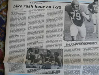 I was a sportswriter for the Colorado Daily covering the Broncos! I really enjoyed that!
