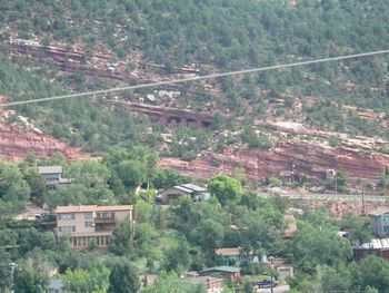 Cliff dwellings visible from Manitou Springs recording house.
