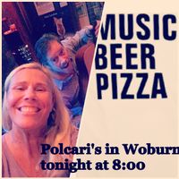 Joanie with Mike Walsh (Two For The Road) at Polcaris in Woburn