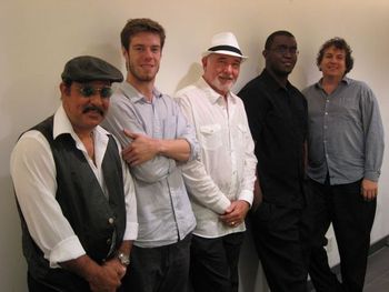 Arthur Barron with Charlie Santiago, Josh Allen, Michael Piolet & Jim Gasior at WDNA Jazz Gallery
