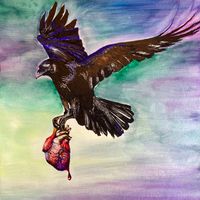 Original Art Work "Raven in Flight"