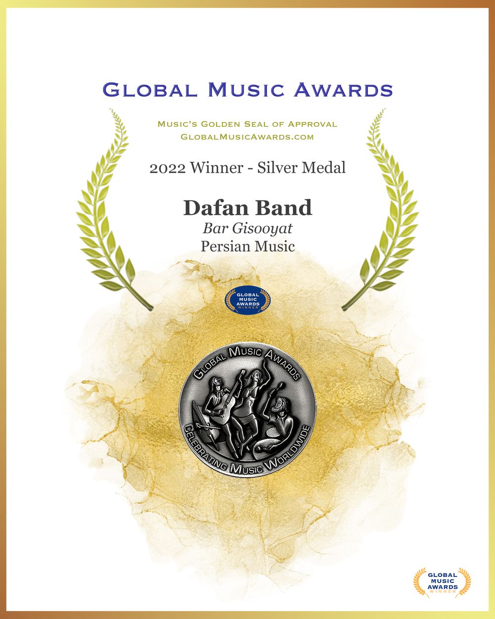  WINNER OF GLOBAL MUSIC AWARDS -2022