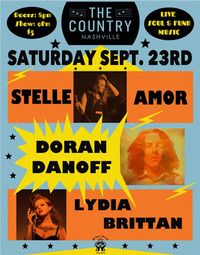 Doran Danoff, Stelle Amor & Lydia Brittan LIVE at The Country