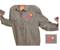 Upcycled Grey Button Up L