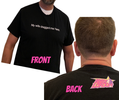 Black T-Shirt My wife dragged me here XL (upcycled)