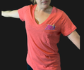 Upcycled Orange t-shirt  S
