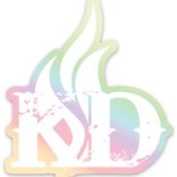 Holographic KD Flame Sticker
