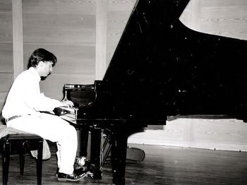 Luiz Santos performing a piano solo event at the Munchener Philarmonie Gasteig in Munich Germany
