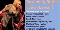 Rob Bonfiglio Joins Rosemary Butler Live In Concert