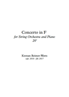 Concerto in F for Piano and String Orchestra