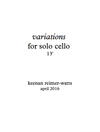 Variations, for Solo Cello