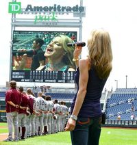 Heidi Joy Sings the National Anthem for Oakland A's