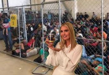 BRILLIANT - This is where we are people.  Daddy is putting Mexicans  in cages, and losing the paperwork, his daughter is promoting Goya Beans on the Internet as a government employee. Shoutouts to the unknown artist for creating this photoshopped masterpiece.
