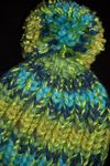 'Andonna' Kids Hat w/ Pompom - BLUE & GREEN