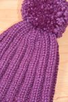 'Naria' Hat w/ Pompom - PURPLE