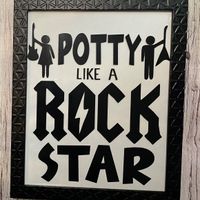 Potty Like a Rock Star Sign