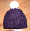 'Andonna' Hat w/ Pompom - PURPLE