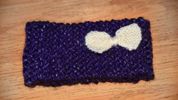 Purple Headband with White Bow