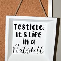 Testicle Humor Sign