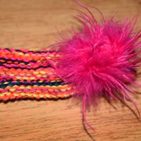 Girls MultiColored Headband with Feather Detail