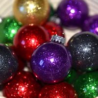 Glitter Christmas Balls - Small