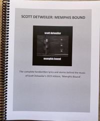 'Memphis Bound' handwritten lyrics and stories book
