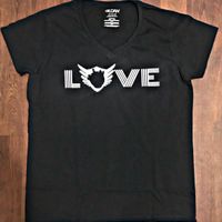“Blessed University” Love Women’s Black V-Neck