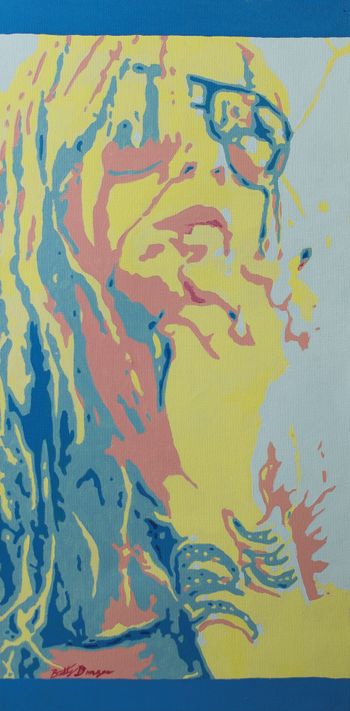 "Smokin' Summer" acrylic on canvas 12x24
