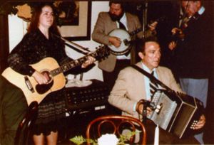 Bridget, Joe, Sean McGlynn and Andy McGann at Noel Higgins' wedding - from the CD "30 Years of Joe Banjo Burke LIVE, Volume 1"