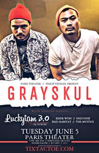 Grayskul & LuckyIam (3.0) ft. Endr Won & more - Portland, OR. 