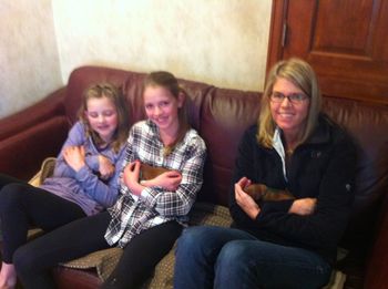 Daughter Tracy with granddaughters Grace and Sofie..
