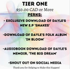 Tier One- Digital Downloads & Socials Shout Out!