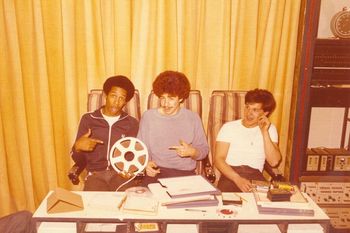 Polydor recording studio, recording our 1st single 'Dance Dance Dance' - 1980
